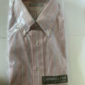 Vintage New Cambridge Classics Dress Shirts Size 16 Pink, Blue & White NEW.